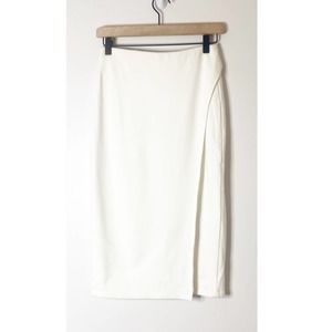 Lovers and Friends White Pull on Slit Pencil Skirt Medium
